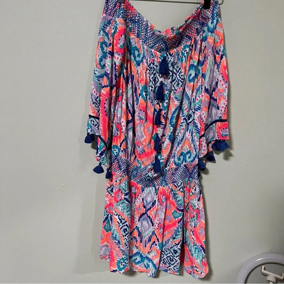 Lilly Pulitzer Joelle Dress Solar Opposite Tassels Size Small - Picture 3 of 8